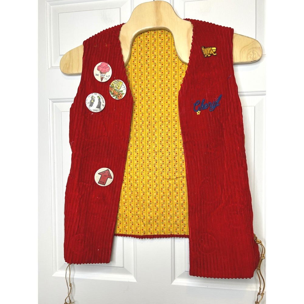 Vintage 70s Girl Scout Cadette Vest with patches - Picture 2 of 4